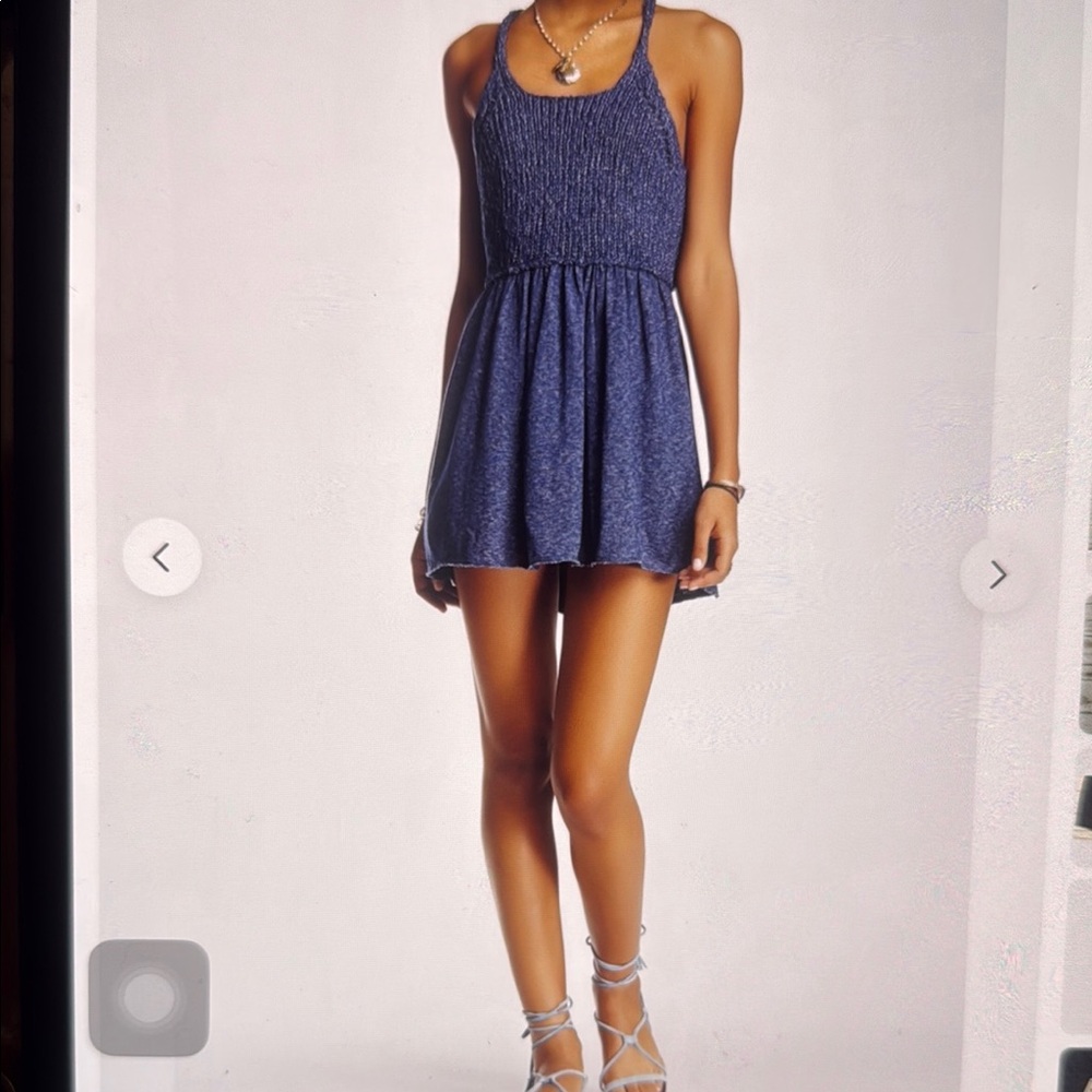 Free People Mountain View Tunic in Navy
